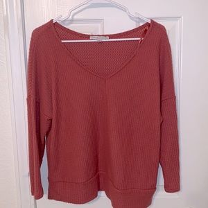 LA Green Envelope soft cut off sweater shirt